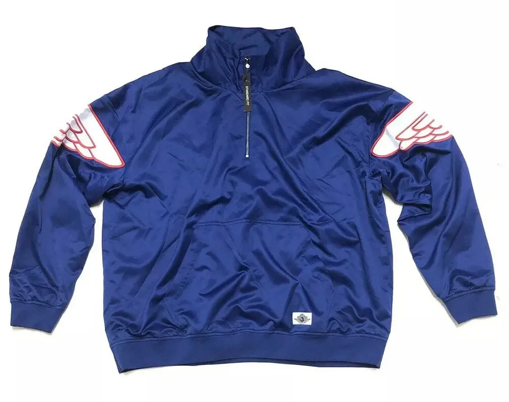 Nike Air Jordan Wings Pullover Jacket Mens Size XL Satin Feel AO0406-455